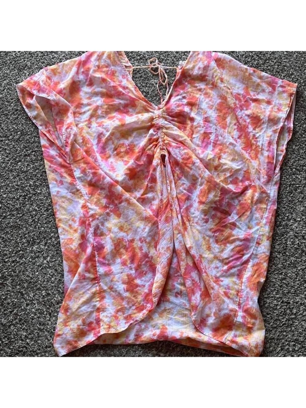 Aerie Swim Medium Beach Cover-up Lake Day Tie-Dye Summer Vacation Colorful Girly